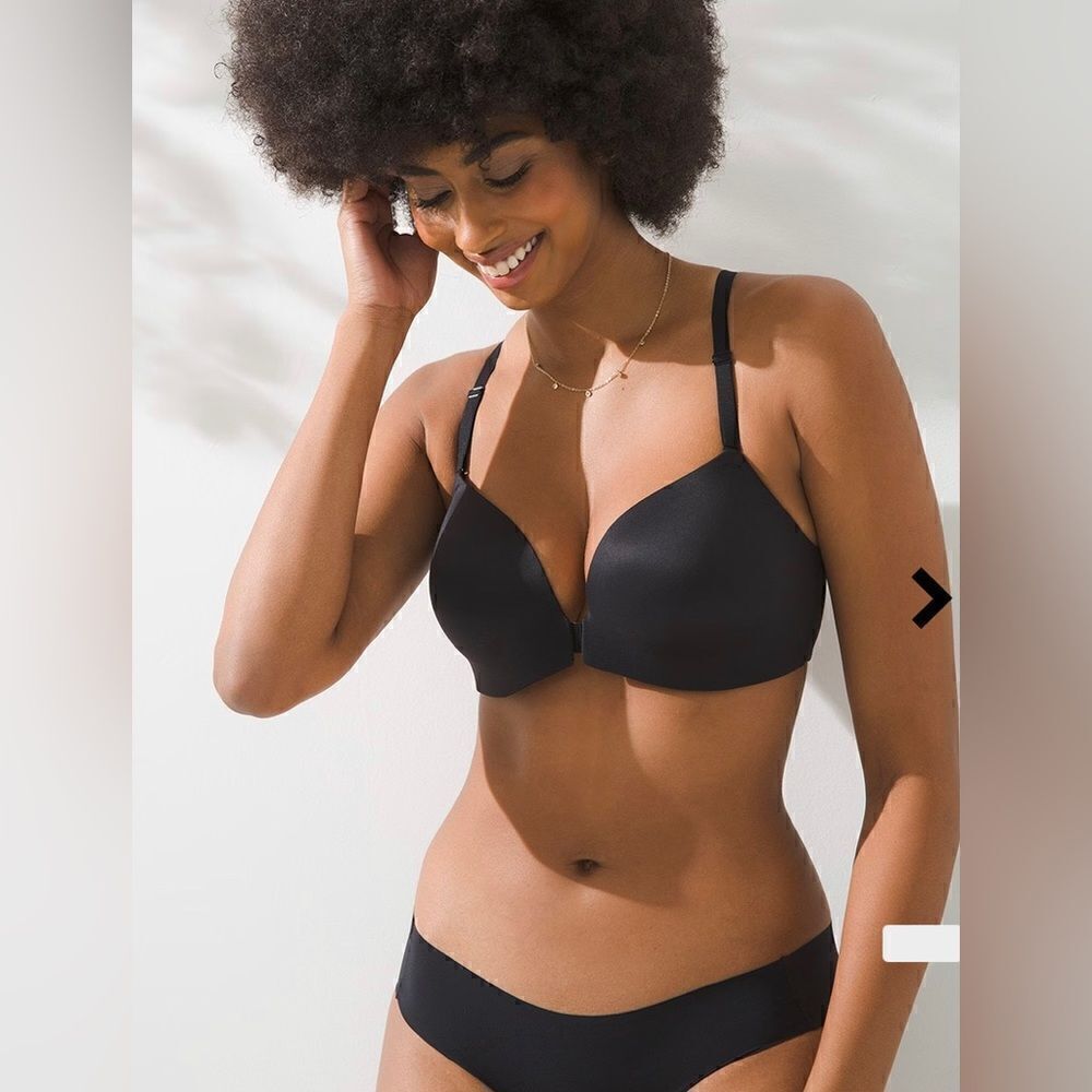 Soma Enbliss front close racerback black sz 36 DD